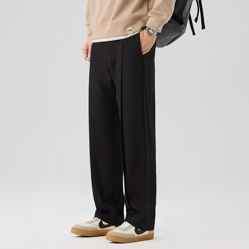 Men's Design Sense Loose Sports Trousers Straight Leg Wide Leg Pants
