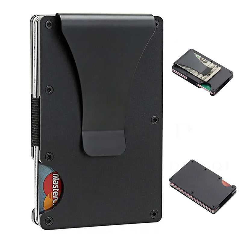 Ultra-Thin Aluminum RFID Blocking Metal Card Holder Case for Men