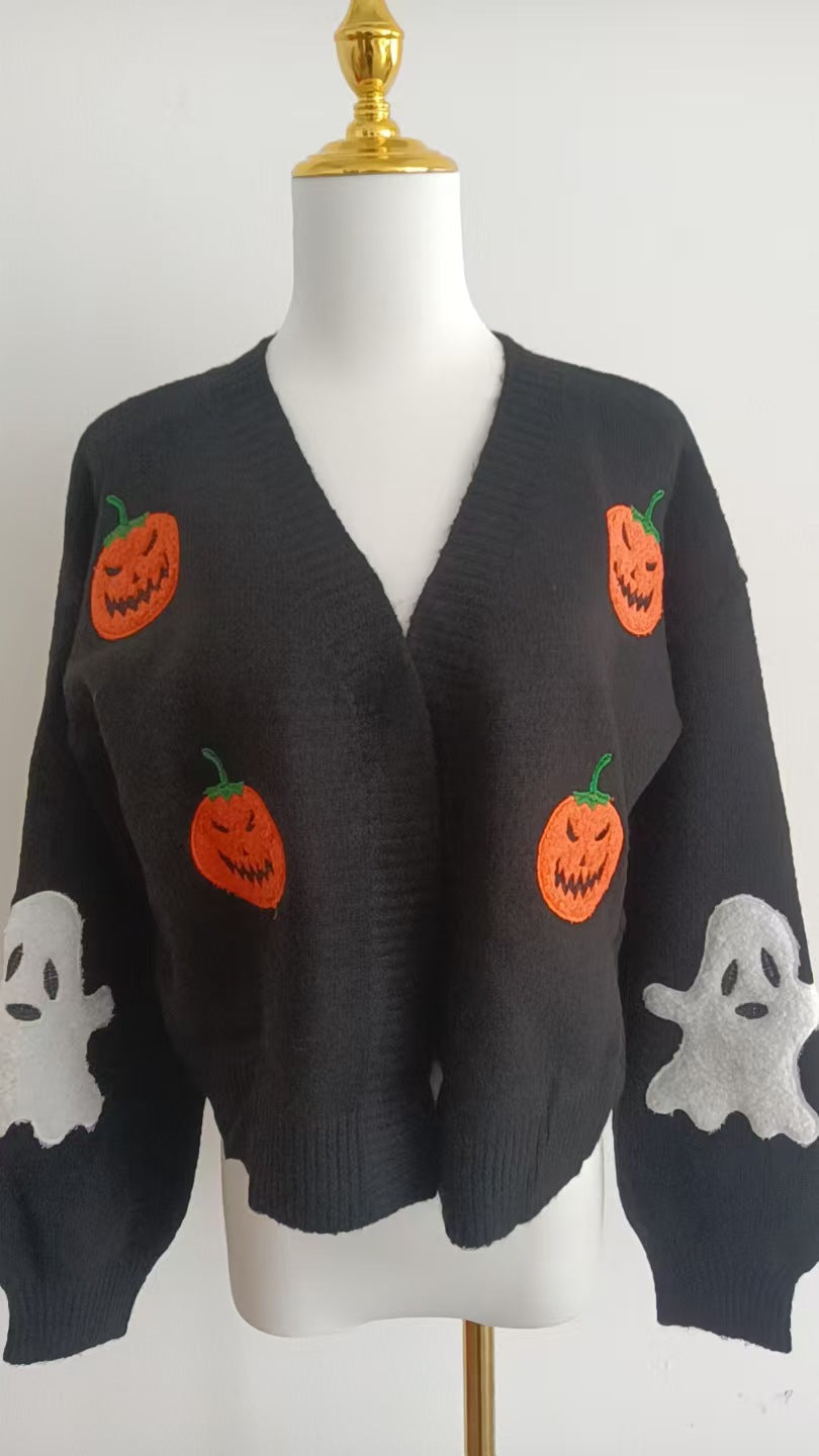 Womens Halloween Knit Cardigan