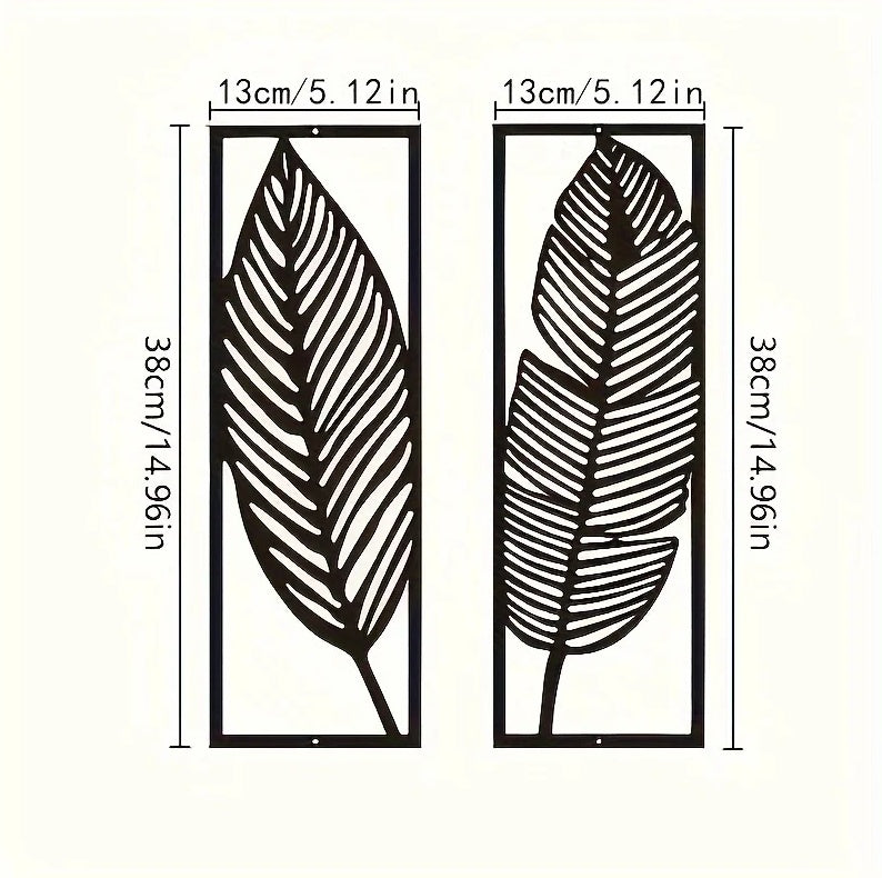 Size chart for the leaf panels 13 x 38 cm