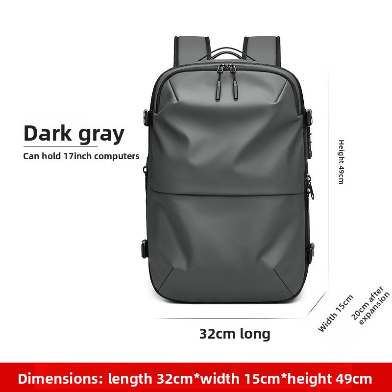 Men's Large Capacity Water-Resistant Vacuum Compression Travel Backpack