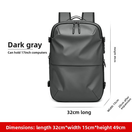 Men's Large Capacity Water-Resistant Vacuum Compression Travel Backpack