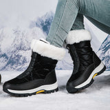Women Fleece Lined Snow Boots Anti Slip Winter Warm Outdoor Boots