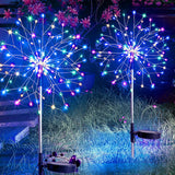 LED Solar Flower Fireworks Lights Outdoor Waterproof Copper Wire