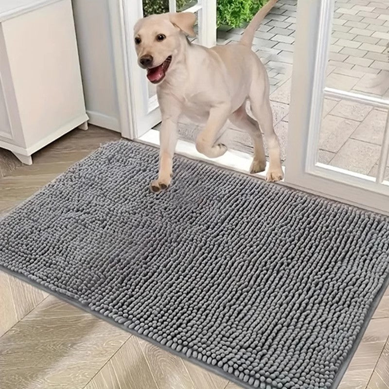 Super Absorbent Chenille Pet Mat Thickened Quick-Drying Non-Slip Dog Mat