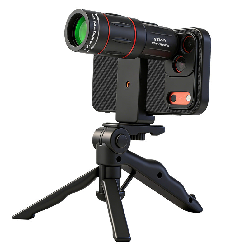 64x Telephoto Lens with Anti-Shake Bracket for Smartphones