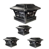 Outdoor Solar Column Light with Dual Color illumination