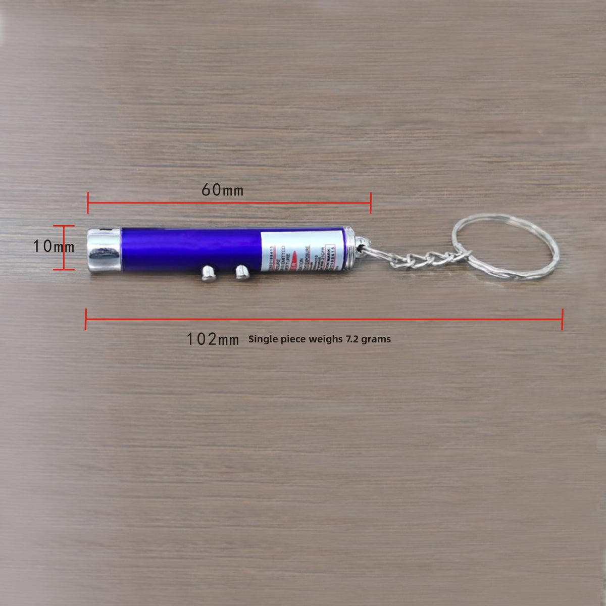 Aluminum Alloy LED Laser Flashlight Keychain