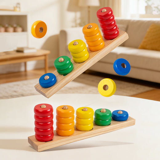 Wooden Rainbow Digital Ring Toy product image 1