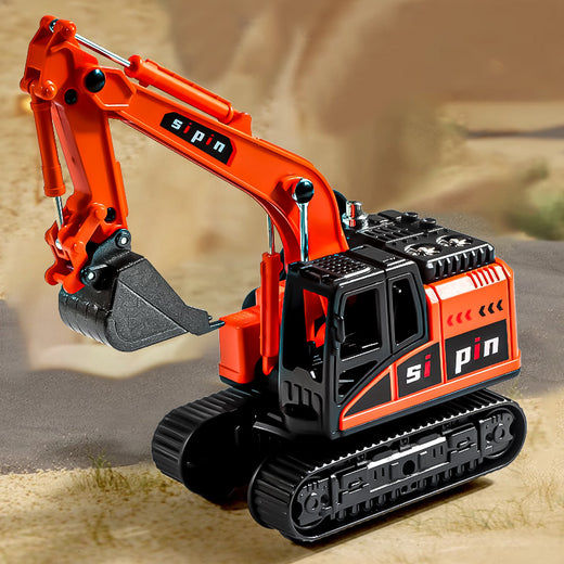 Alloy Hand-Cranked Construction Vehicle Toy Set