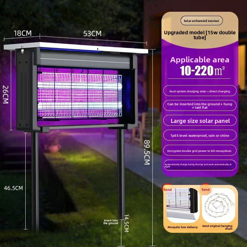 Solar Powered Outdoor Mosquito Killer Lamp