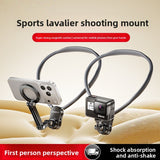 Magnetic Neck Hanging Phone Holder with Anti-Shake Strap