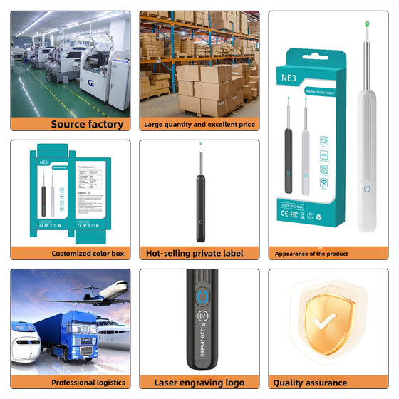 HD Wireless Visual Ear Cleaning Scoop with Light Action Cameras product image 4