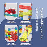 Magnetic Track Building Set with Electric Cars