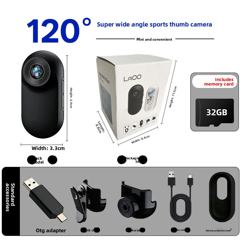 HD Thumb Action Camera with Anti-Shake
