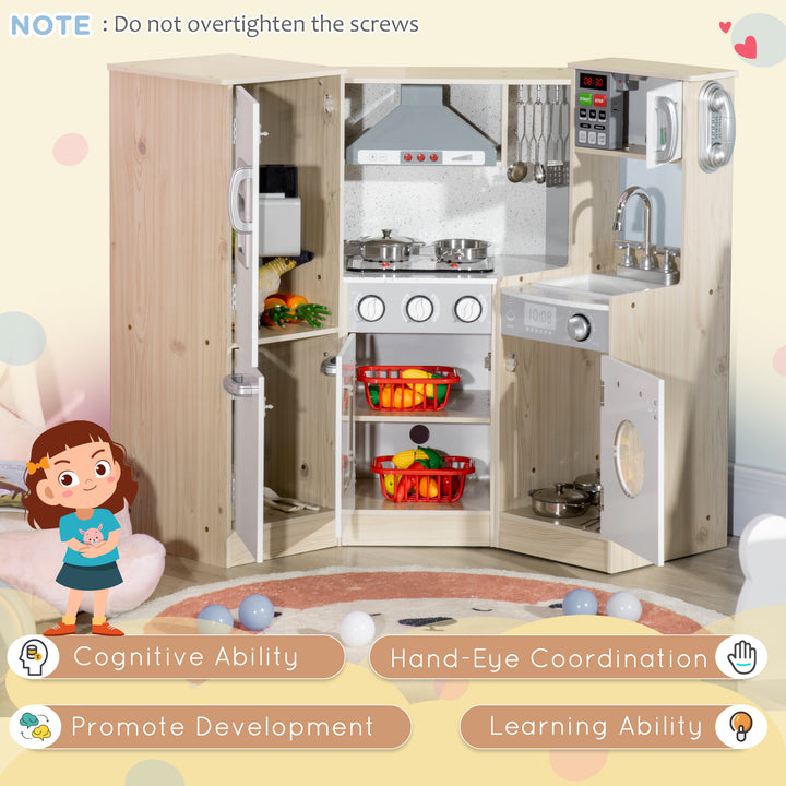 Kids kitchen playset stove knobs close-up