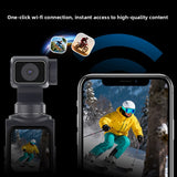 Handheld 4K Action Camera with Face Tracking