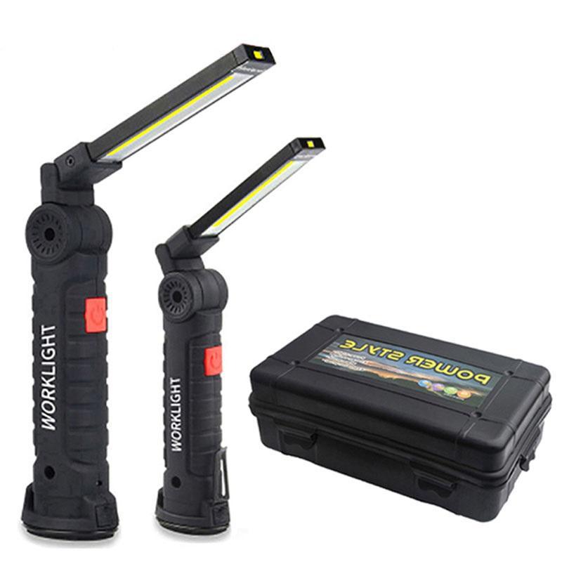 Magnetic foldable rechargeable work lamp