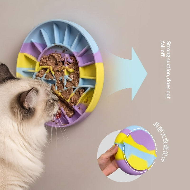 Suction lick pad for grooming