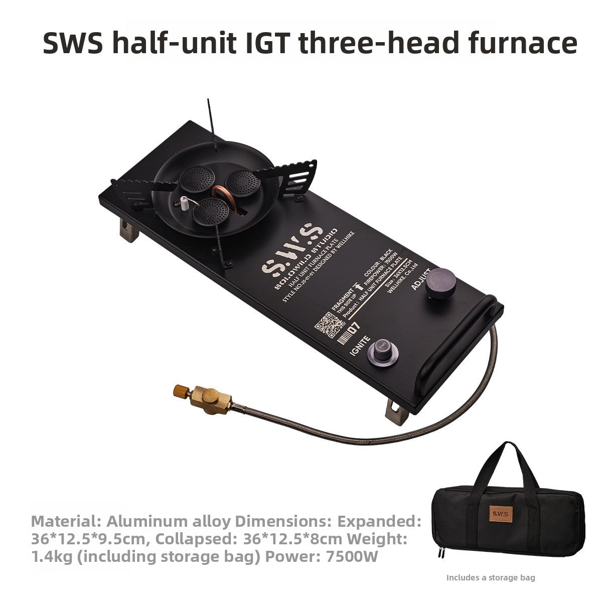 Portable Three-Burner Camping Stove