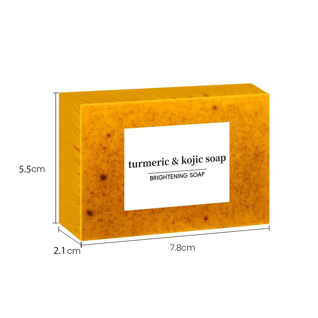Handmade turmeric lemon cold process soap bar, photo 5