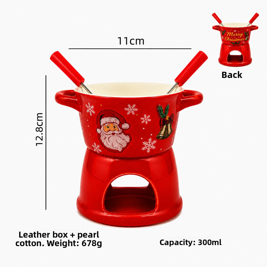 Ceramic T-Shape Fondue Cup