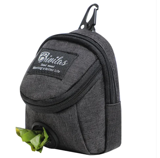 Pet fashion carrier worn over the shoulder with a small dog inside