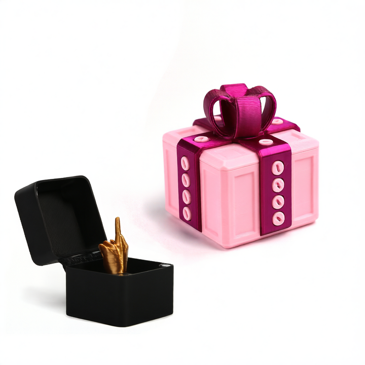 3D Printed Annoying Surprise Gift Box with Bow