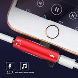 Apple 3.5mm to Lightning Headphone Adapter Charging and Audio Converter for iPhone