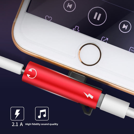 Apple 3.5mm to Lightning Headphone Adapter Charging and Audio Converter for iPhone