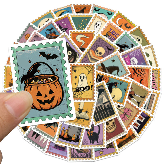 Vintage Halloween Stickers for DIY Decoration