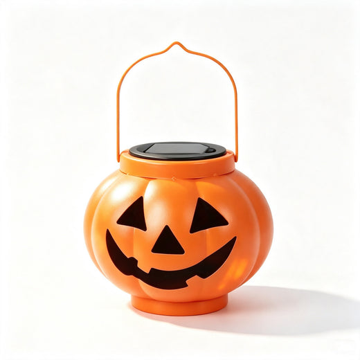 Solar Iron Lantern Pendant Halloween Pumpkin Lantern Outdoor Garden Decoration