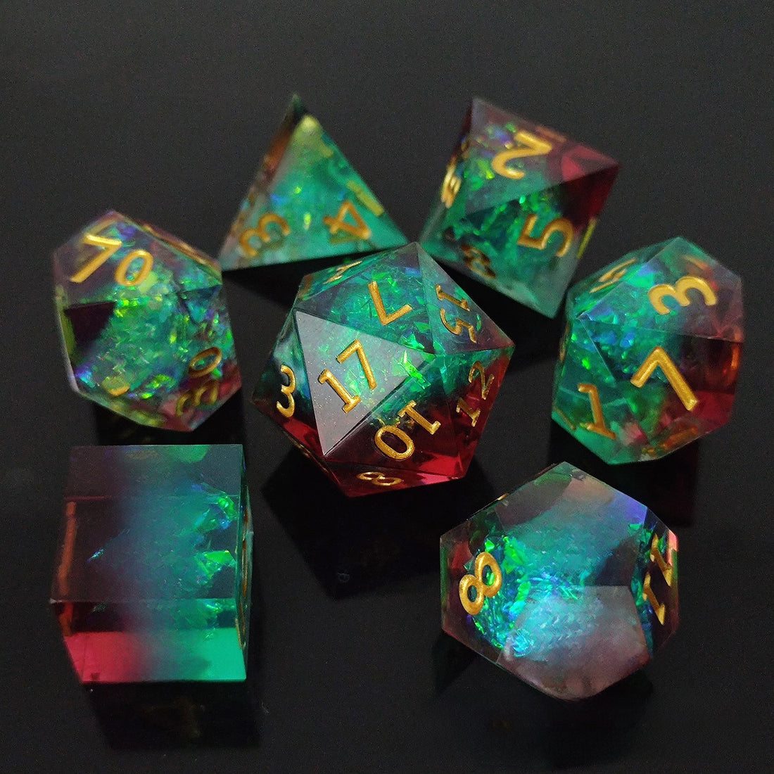 Resin Pointed Dice for Tabletop RPG