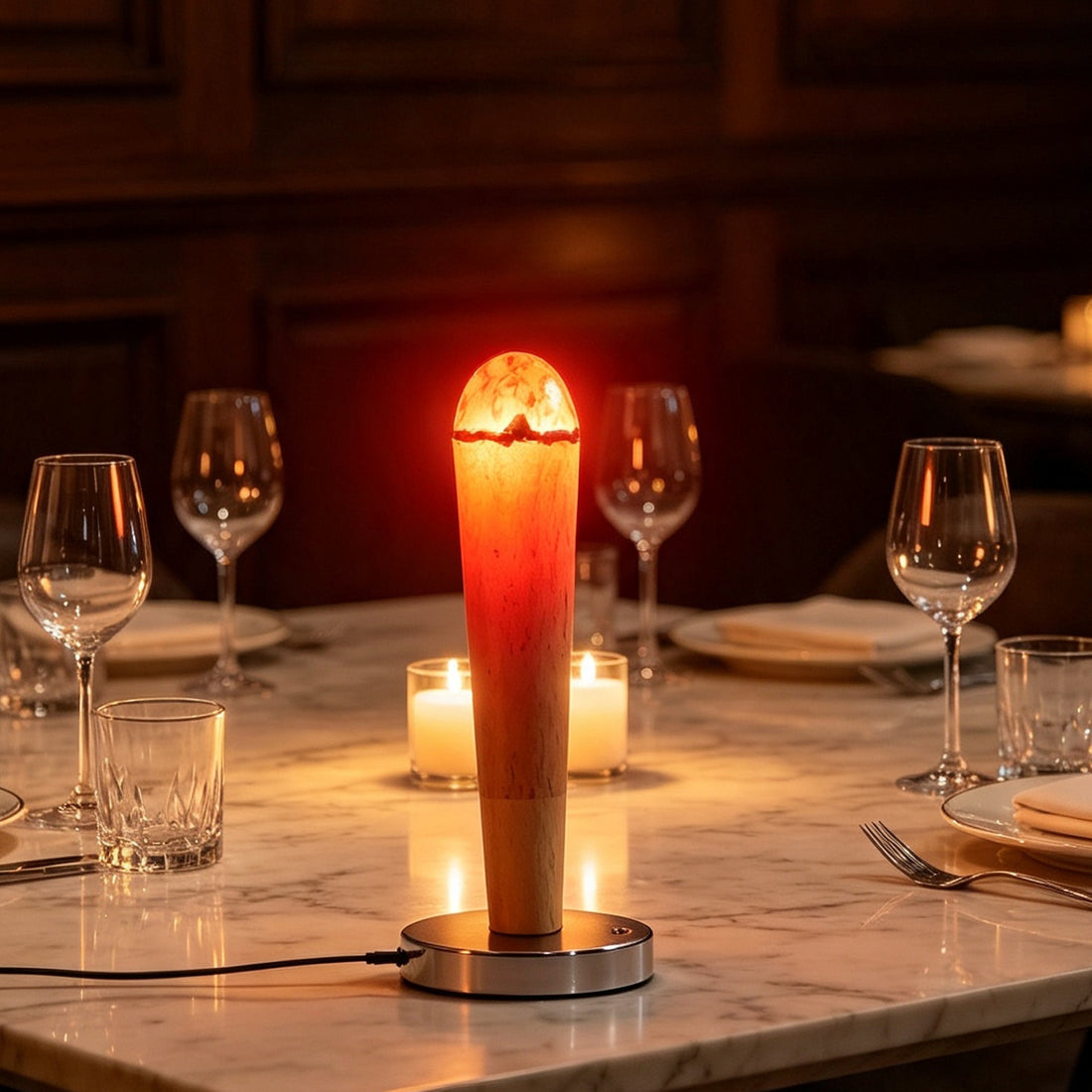 Creative simulation bonfire atmosphere table lamp