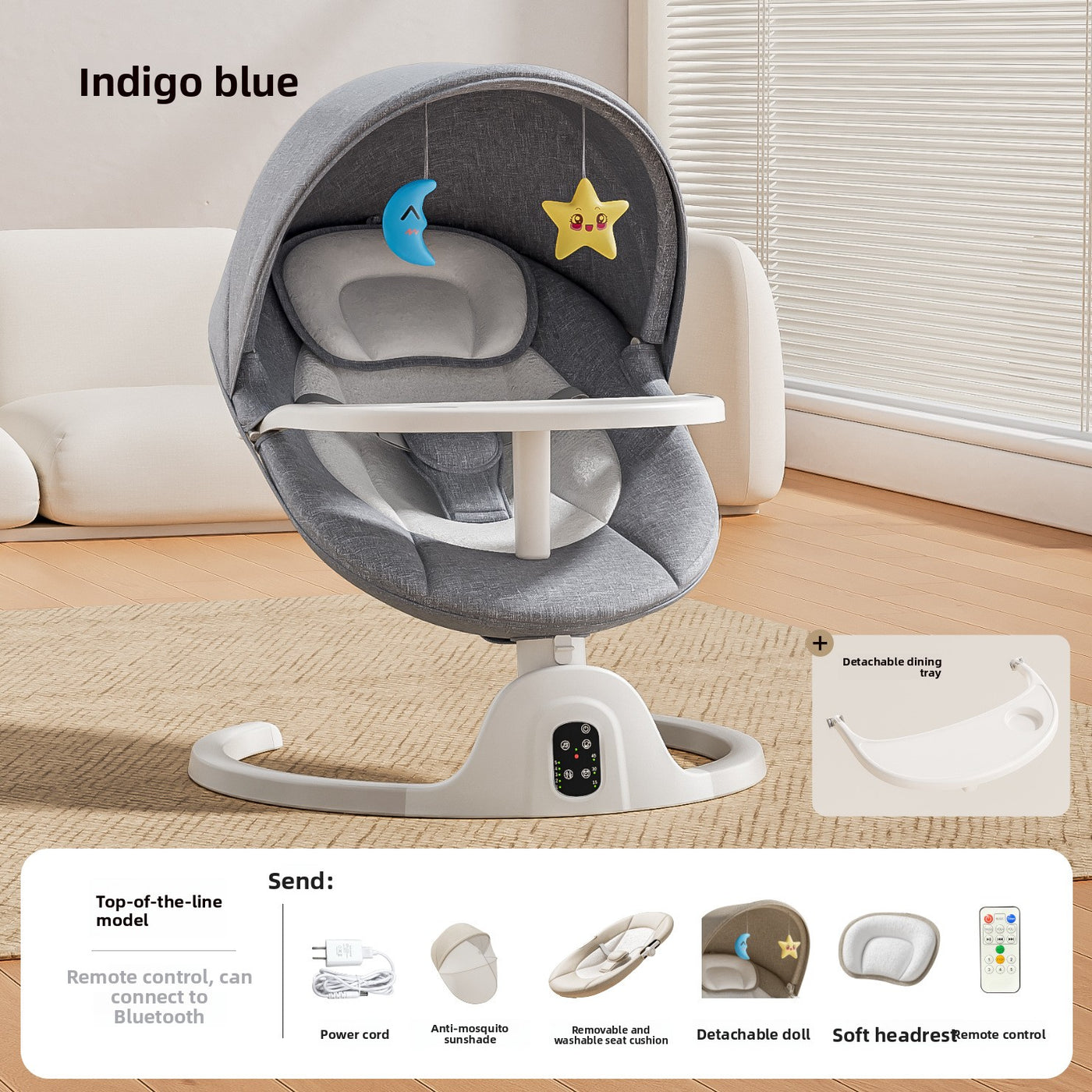 Swing chair with electric cradle