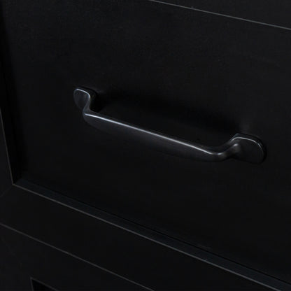 Home Office Computer Desk with Hutch Black Finish