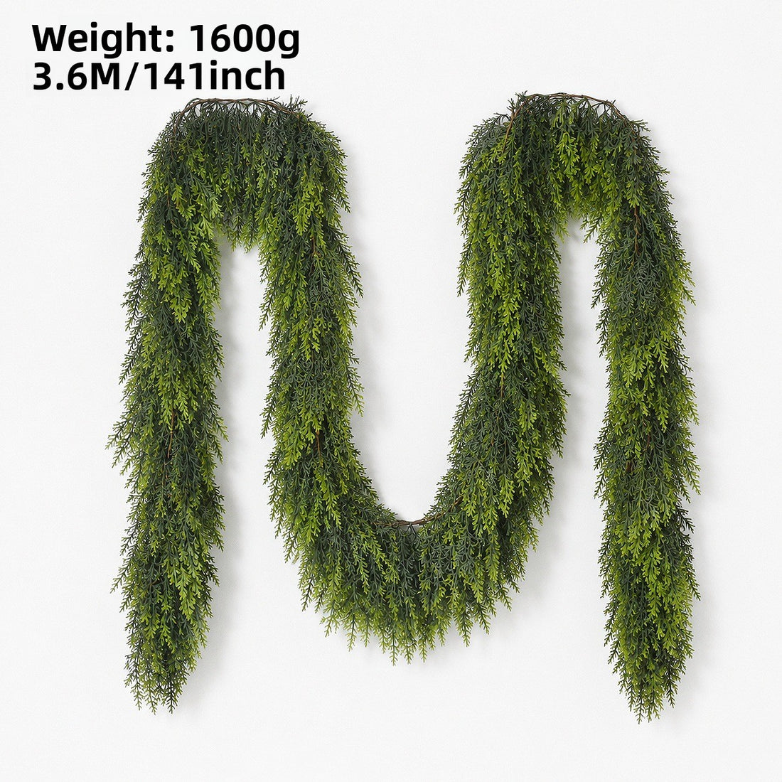 Simulation pine and cypress Christmas rattan soft rubber decorations Christmas Cedar Rattan