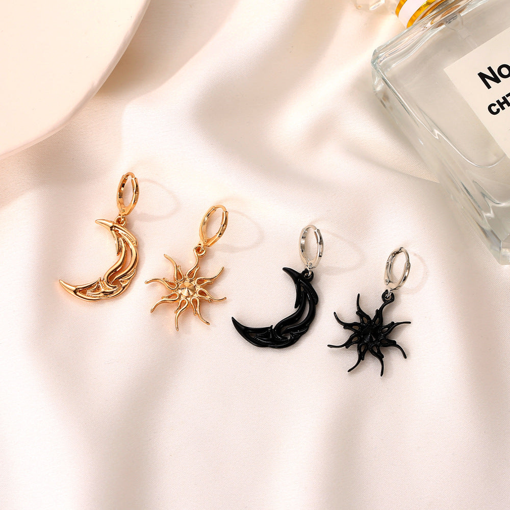 Sun and moon earrings