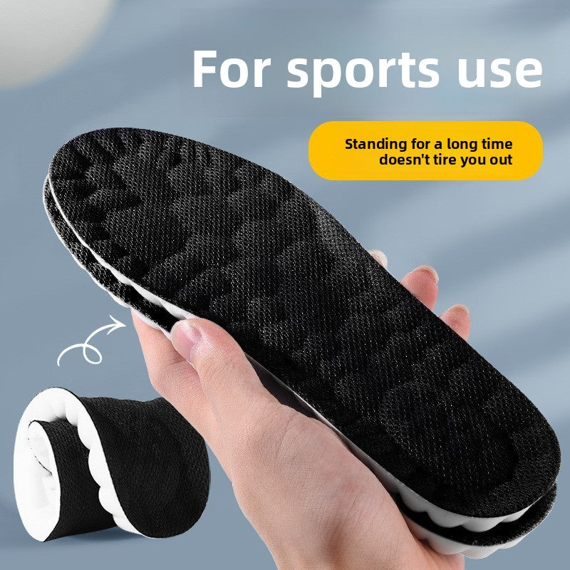 Sweat-absorbing athletic shoe insoles