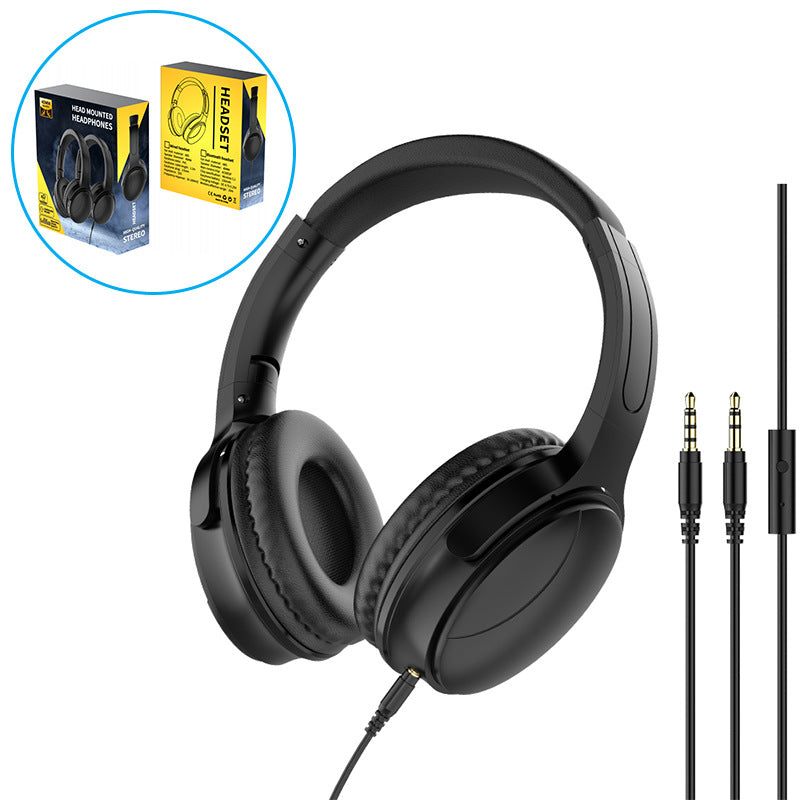Foldable Wired Headphones with Microphone