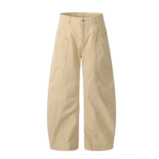 Deconstructed Wide-Leg Cotton Casual Pants Clothing & Accessories product image 6