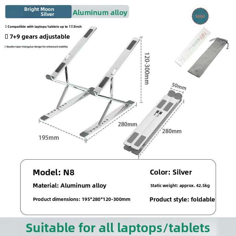 N8 aluminum alloy New Laptop Stand double layer