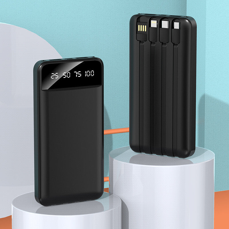 Portable power bank USB ports close-up