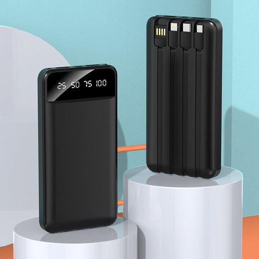 Portable power bank USB ports close-up