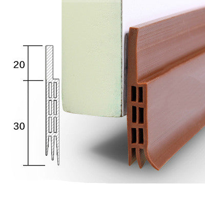 Door seal strip installed on door gap