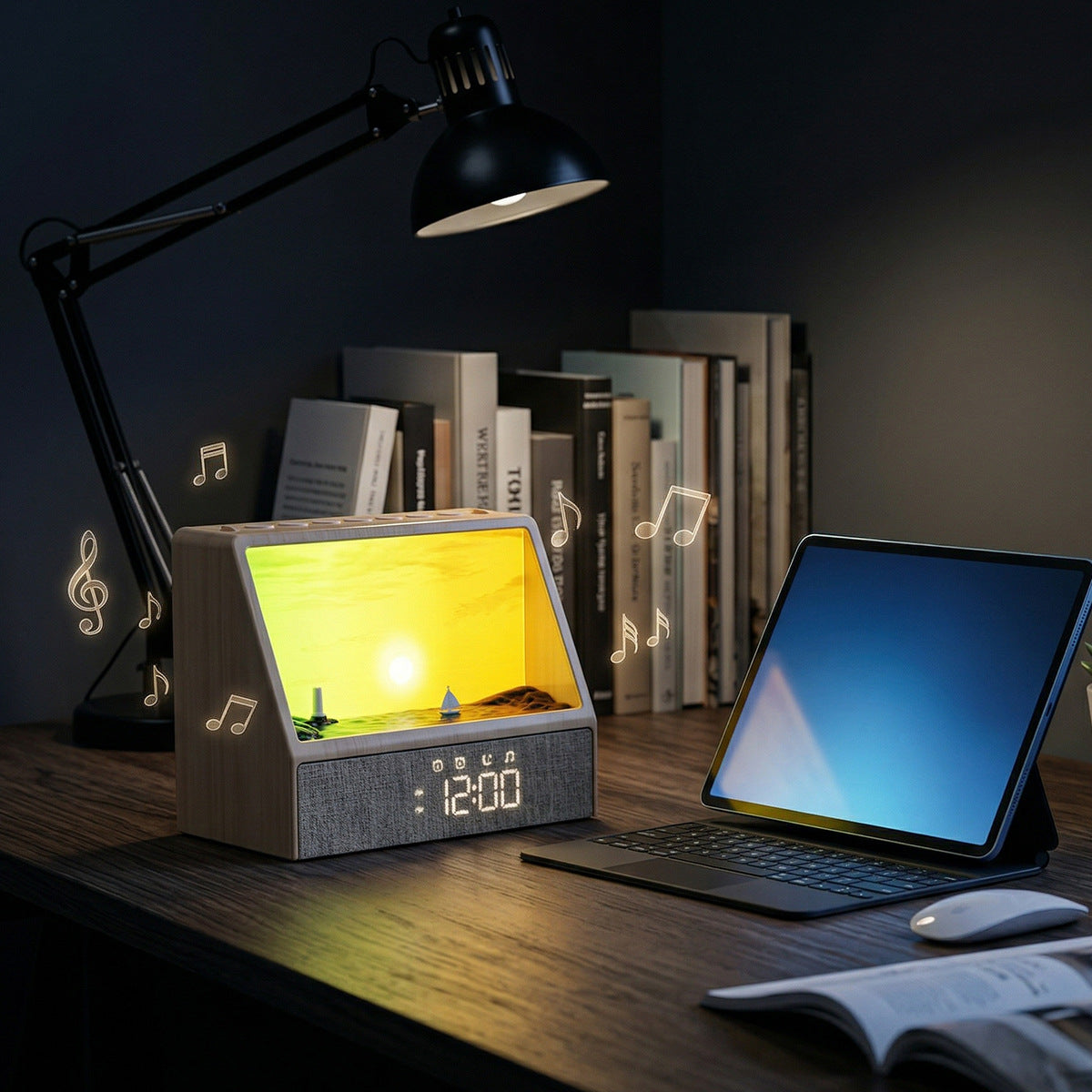 Simulated sunrise alarm clock