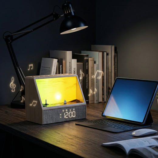 Simulated sunrise alarm clock