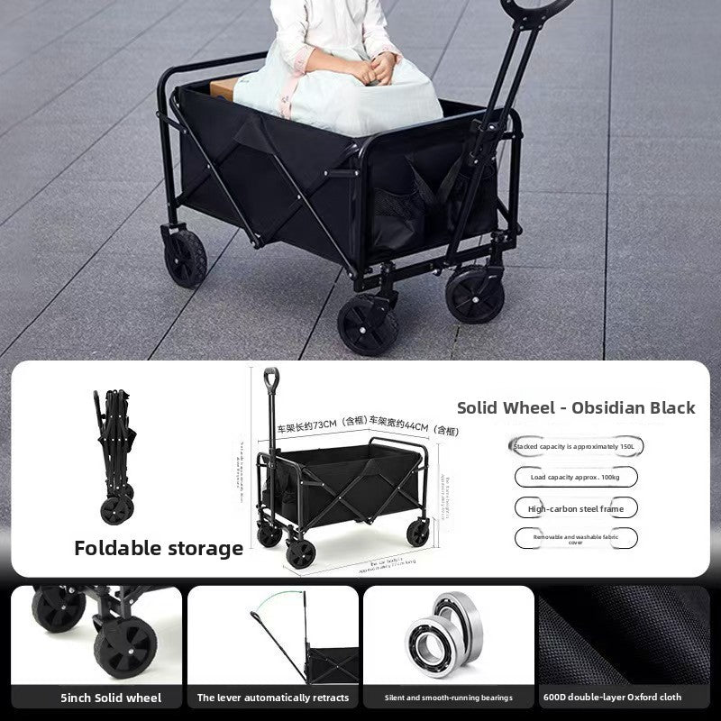 Folding outdoor wagon with steel frame and Oxford fabric, photo 6
