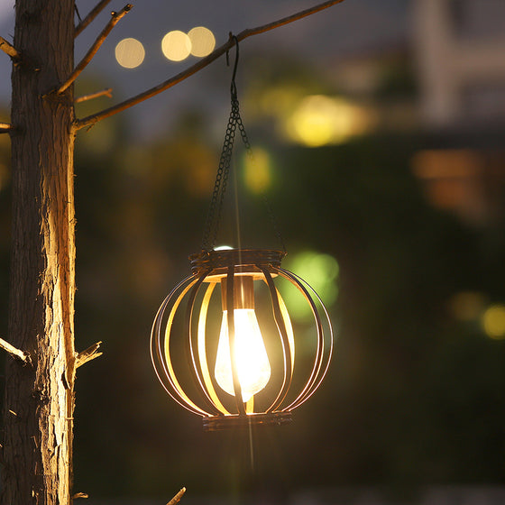 Solar Powered Retro Iron Chandelier Light Garden & Outdoor product image 4