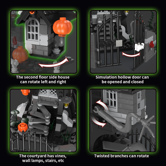 Halloween Pumpkin Haunted House Building Blocks